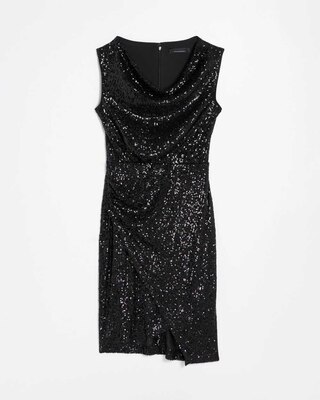 White and sales black sequin dress